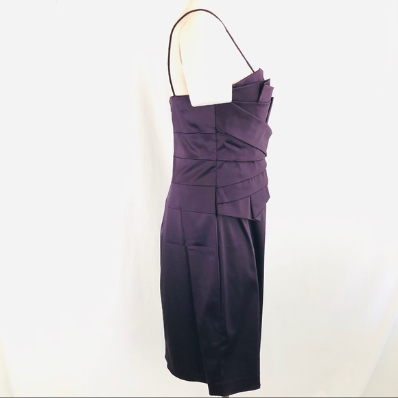RALPH LAUREN Cocktail Dress Purple Size 14 NWT Sateen - Picture 7 of 10